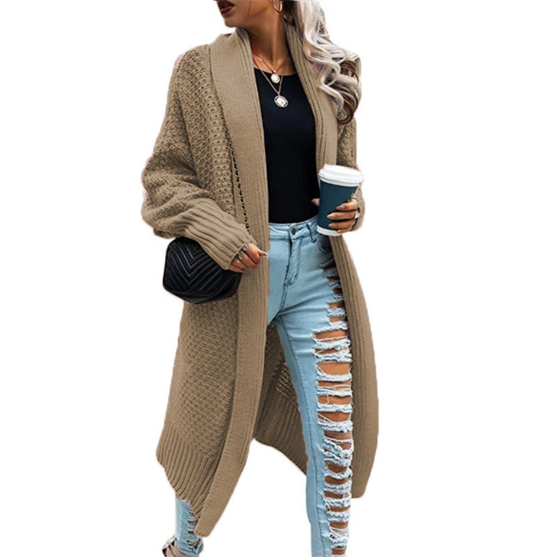 Damen Grober Strick-Cardigan mit lässigem Schnitt und eleganter Maschenstruktur Drune