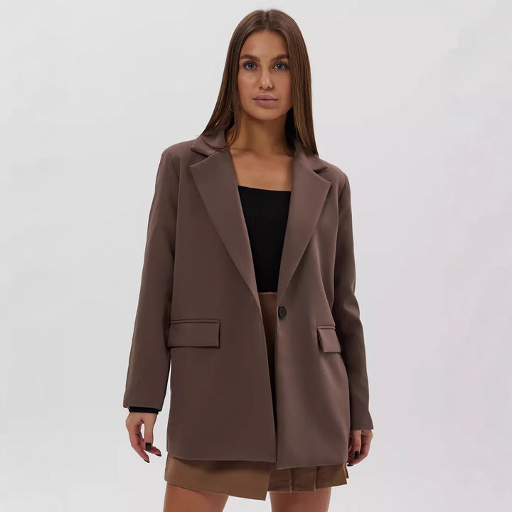 Damen eleganter, lässiger Blazer mit angesagtem Oversized-Schnitt Drune