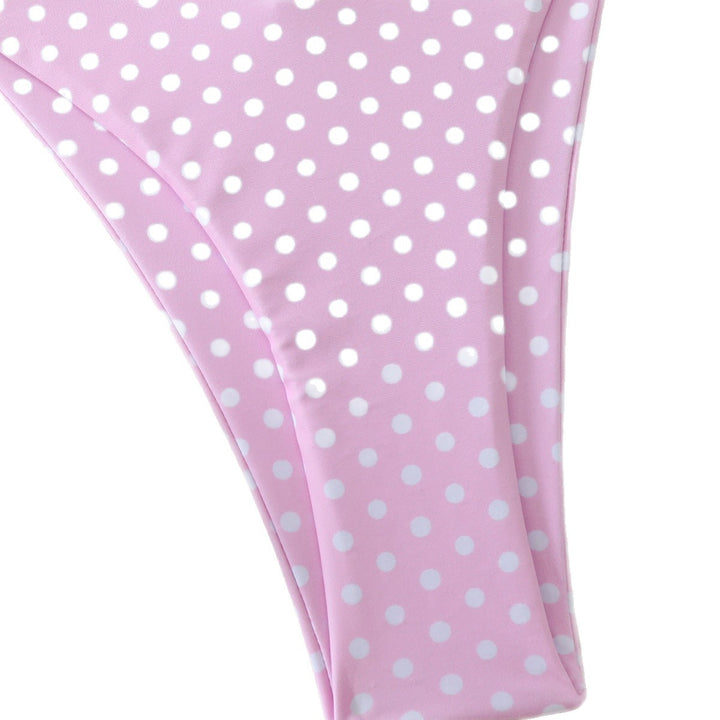 Damen Bunt gepunkteter Triangel-Bikini Drune