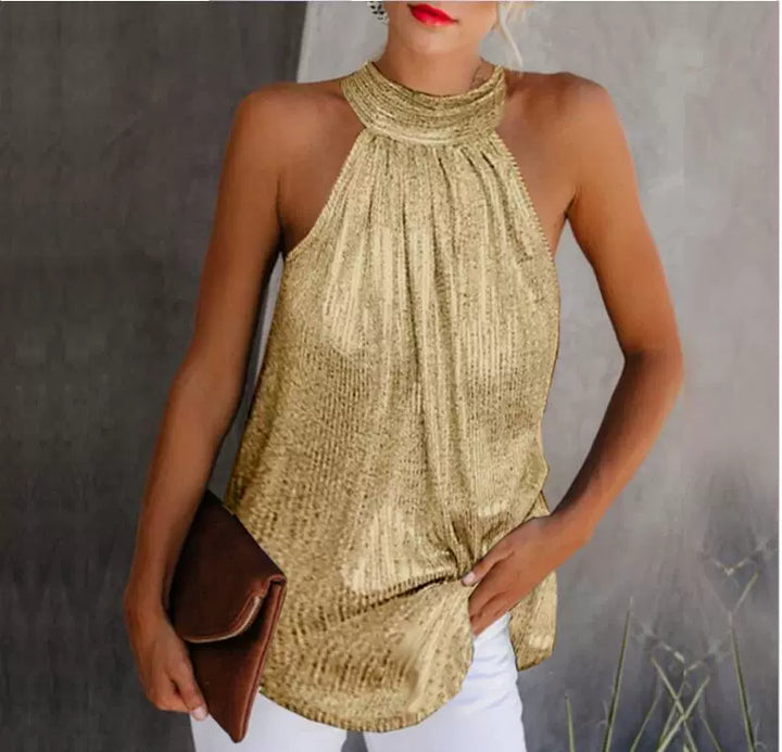 Damen Abend-Top mit raffiniertem Schnitt Drune