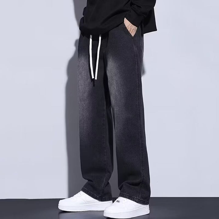 Herren lässige Relaxed Fit Jeans mit modernem Schnitt und elastischem Bund Drune
