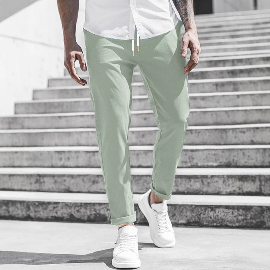 Herren Sportliche Chino-Hose mit flexiblem Bund und modernen Details Drune