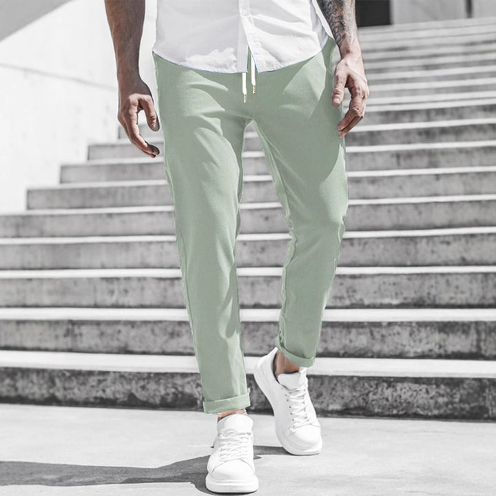Herren Sportliche Chino-Hose mit flexiblem Bund und modernen Details Drune