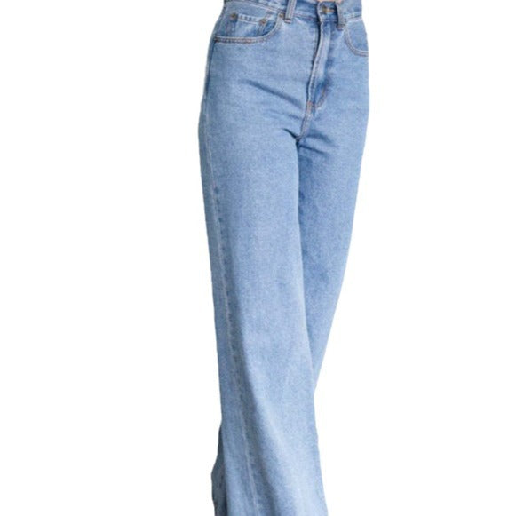 Damen Weitgeschnittene Hochbund-Jeans Drune