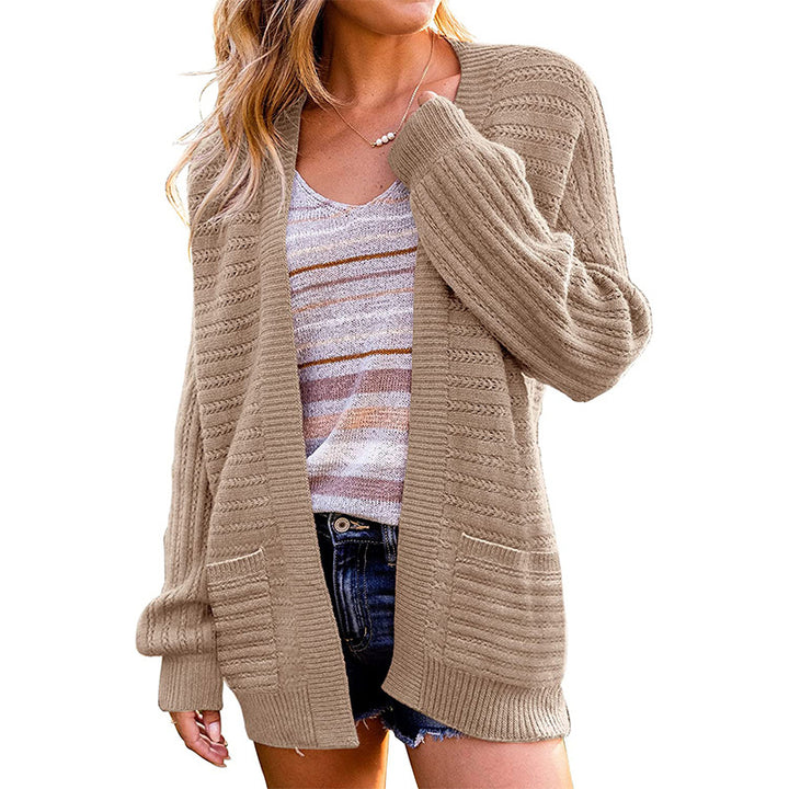 Damen gemütlicher Strickcardigan mit besonderen Details Drune