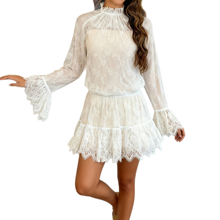 Damen Spitzen-Badeanzug mit elegantem Rüschenabschluss Drune