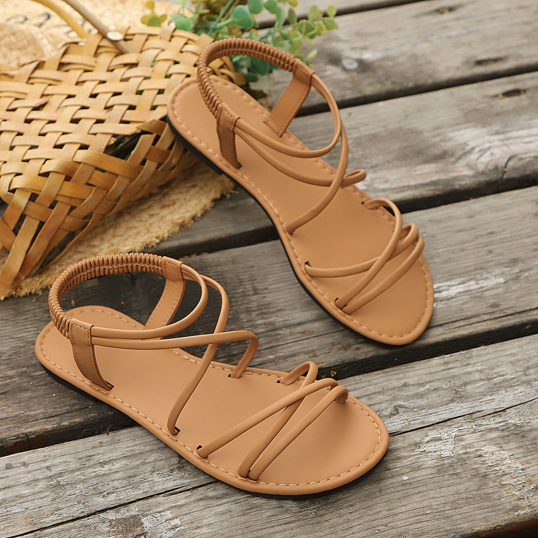 Damen Elegante Freizeit-Sandalen mit verstellbarem Riemen Drune