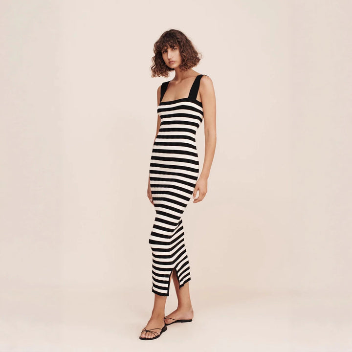Damen Maxikleid mit gestreiftem Design Drune