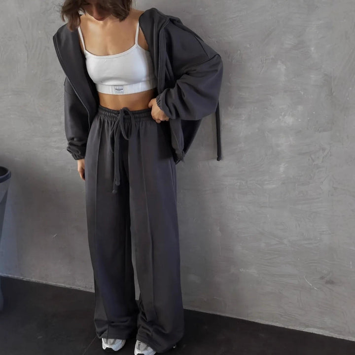 Damen Sweatanzug mit Jogginghose Set Drune