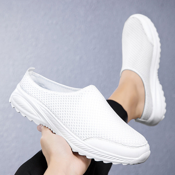 Unisex nan atmungsaktiver Mesh-Mule mit griffiger Flexlaufsohle und gepolstertem Komfortfußbett Drune