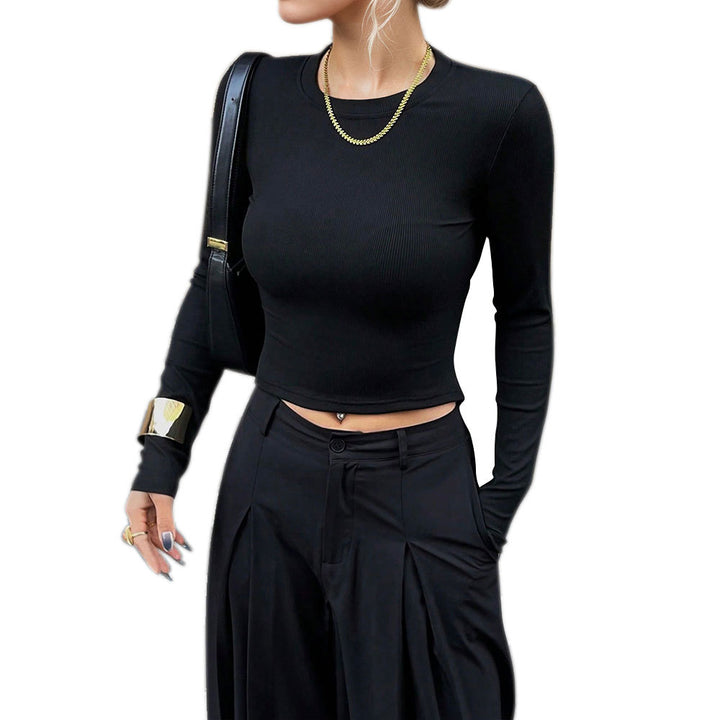 Damen Langarmshirt mit eleganter Rippstruktur und figurbetonter Passform Drune