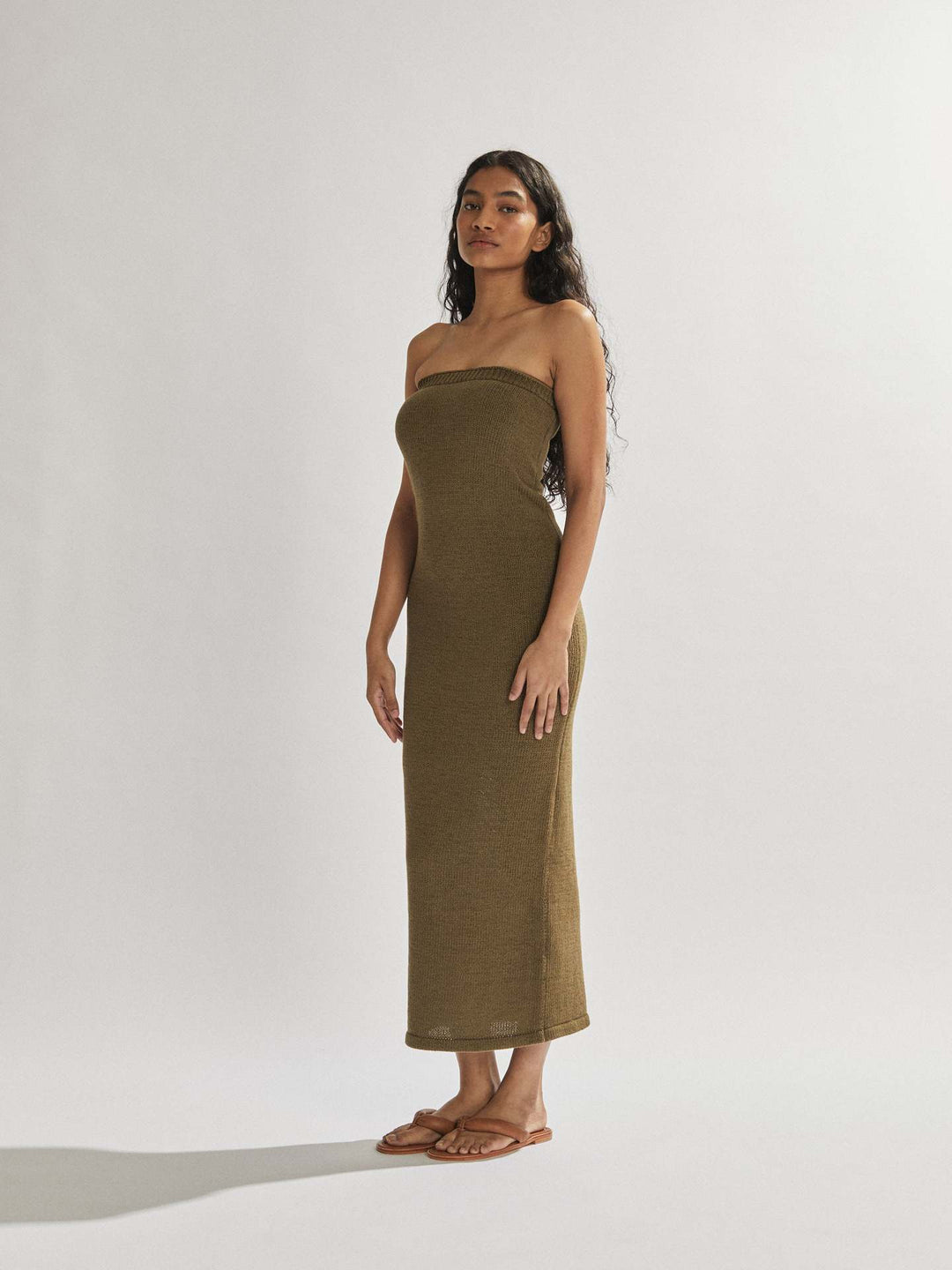 Damen luftiges Maxikleid im minimalistischen Design Drune