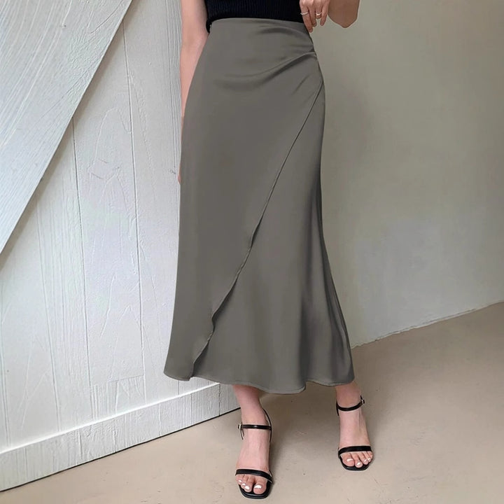 Damen Wickelrock mit fließendem Schnitt und eleganter Drapierung Drune