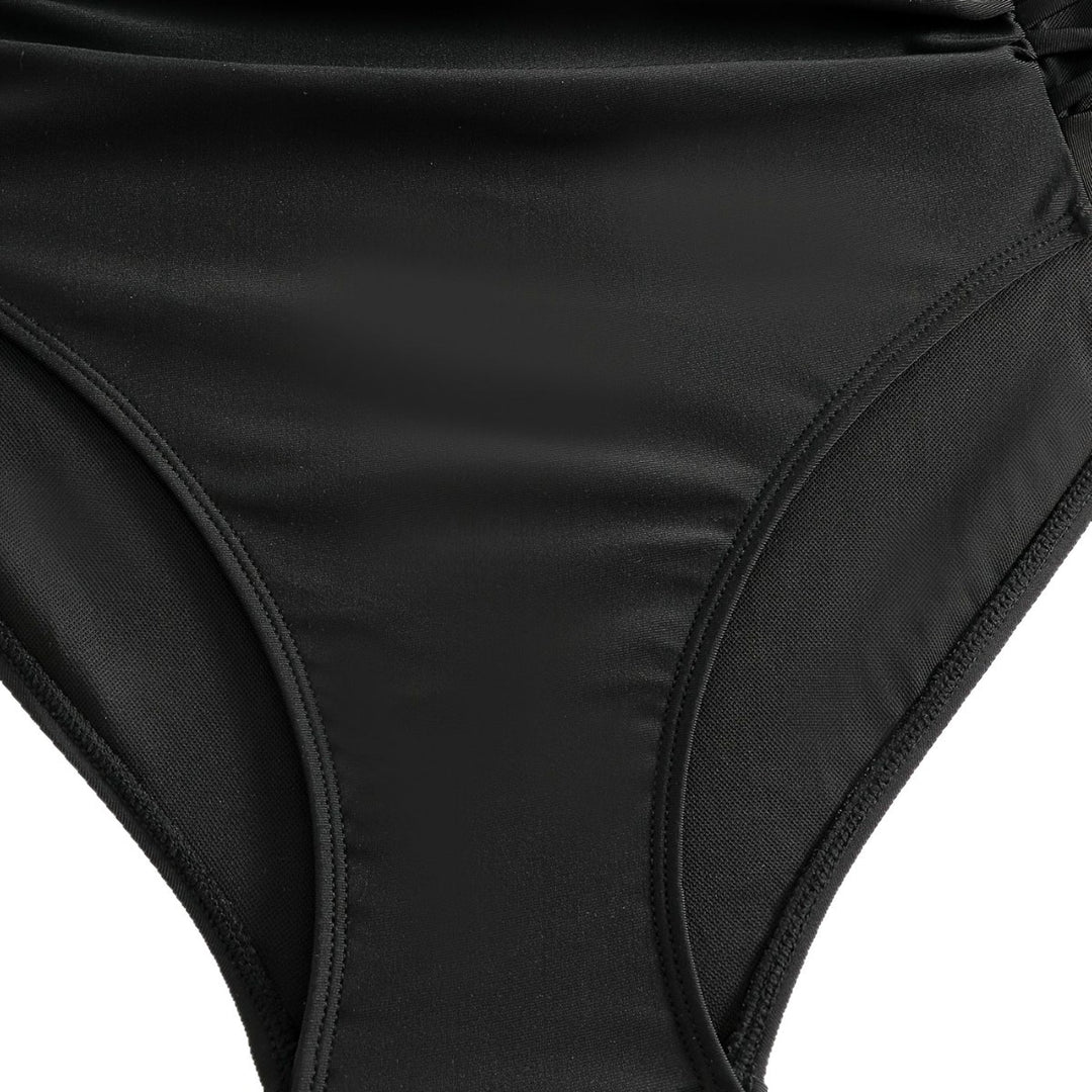 Damen Hochgeschnittener Bikini mit floralen Akzenten und raffinierten Details Drune