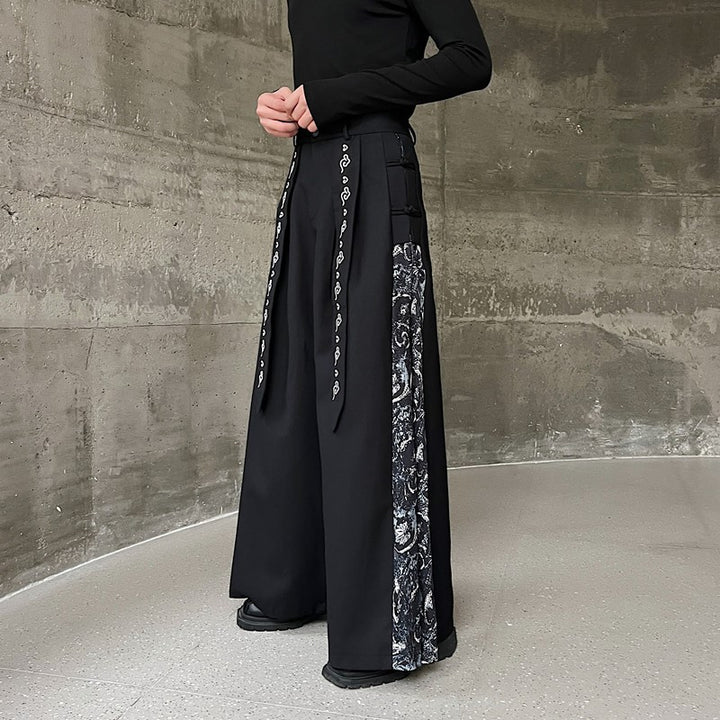 Herren weite Hose mit eleganten Seitenakzenten Drune