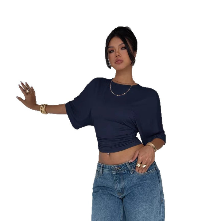 Damen Kurzärmliges Crop-Top Drune