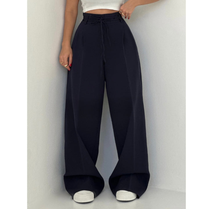 Damen Weite Hochbund-Hose mit raffinierter Drapierung Drune
