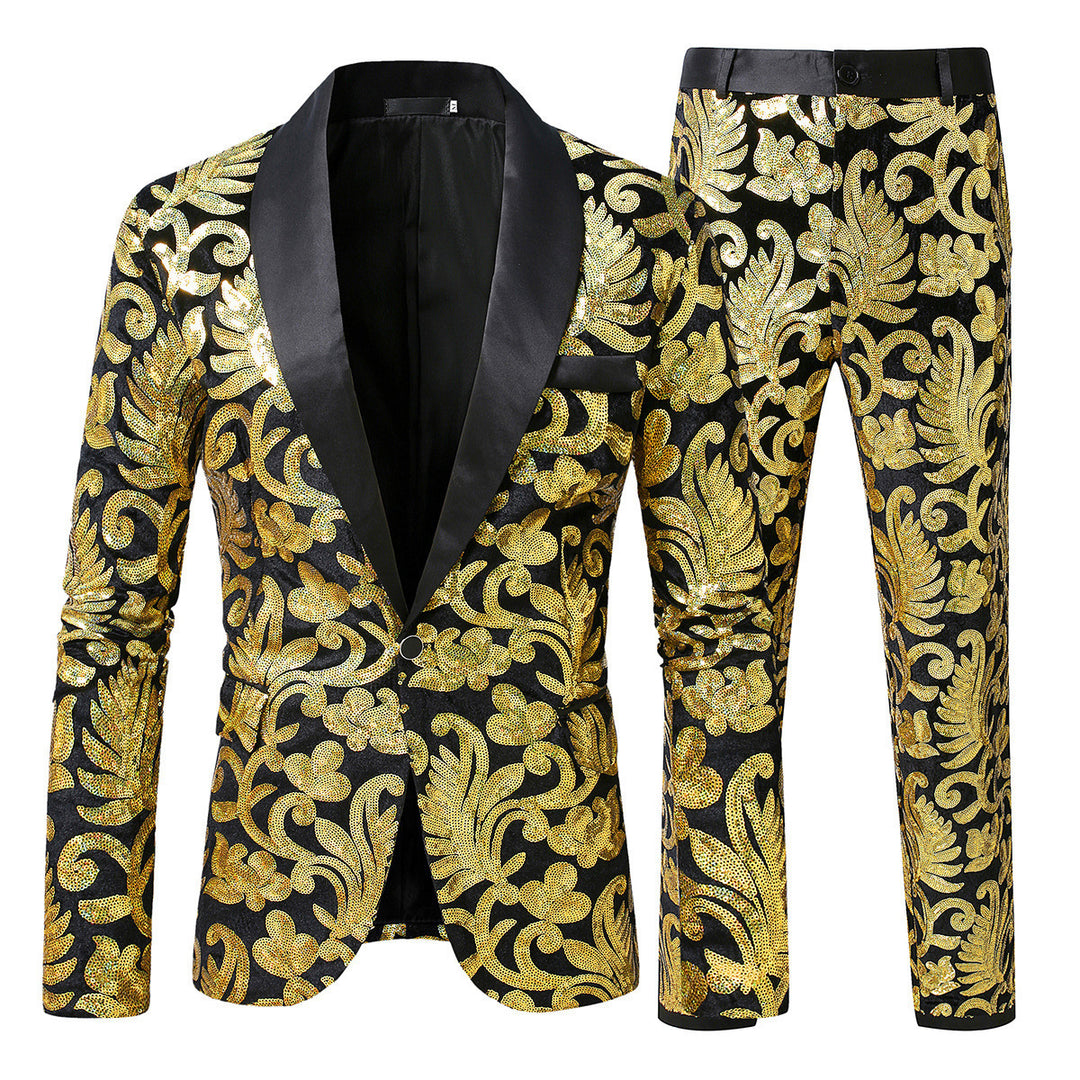 Herren glamouröses Pailletten-Anzugset Drune