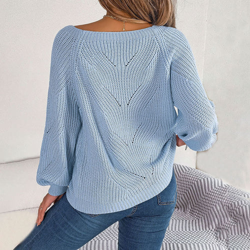 Drune | Klassischer Einfarbiger Strickpullover für Damen