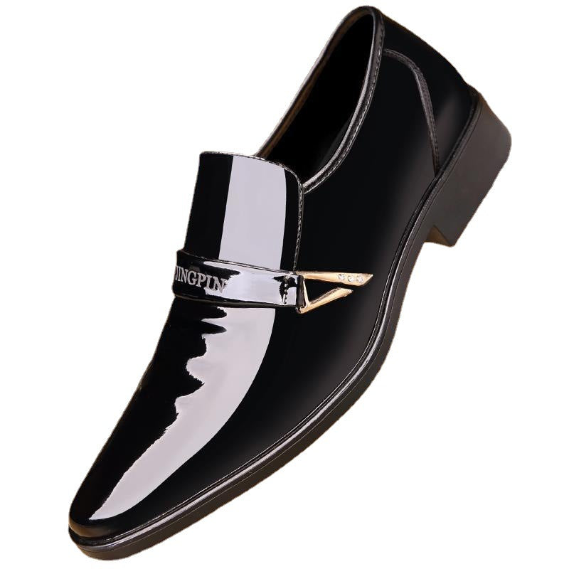 Herren Elegante Patentleder Slipper Drune