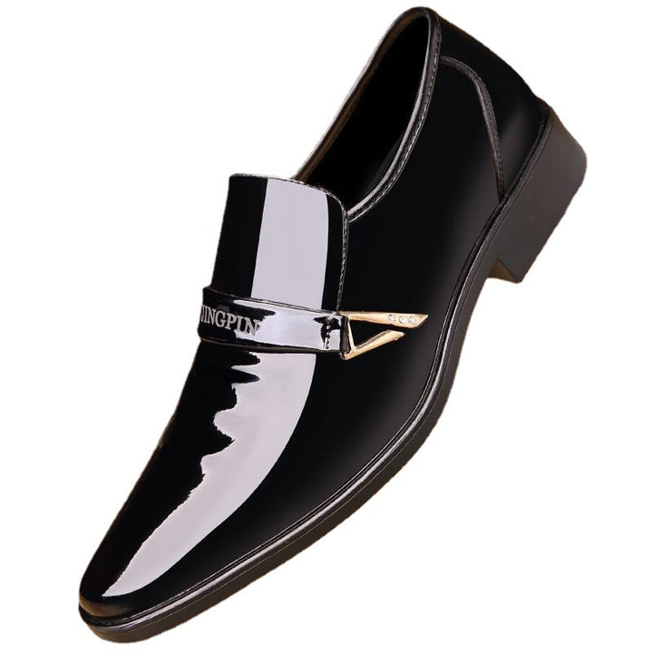 Herren Elegante Patentleder Slipper Drune