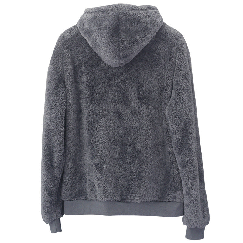 Damen Kuscheliger Hoodie mit Kängurutasche Drune