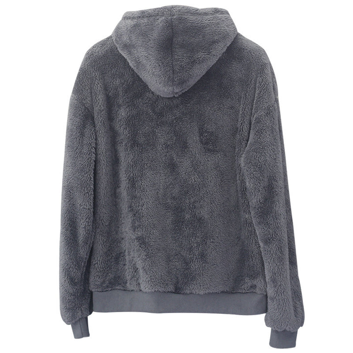 Damen Kuscheliger Hoodie mit Kängurutasche Drune