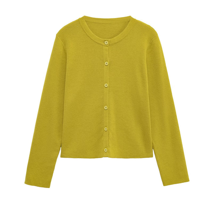 Damen Strickjacke mit Knopfleiste und femininer Passform Drune
