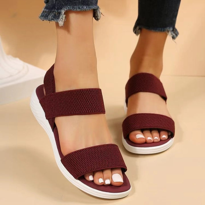 Damen Komfort-Sandalen mit verstellbaren Riemen und rutschfester Sohle Drune