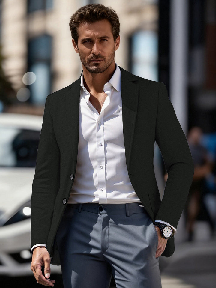 Herren eleganter Business-Anzugblazer mit schmaler Passform Drune