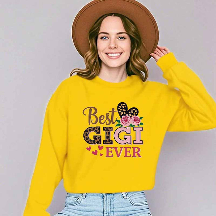 Damen Sweatshirt mit kreativem Gigi-Motiv Drune