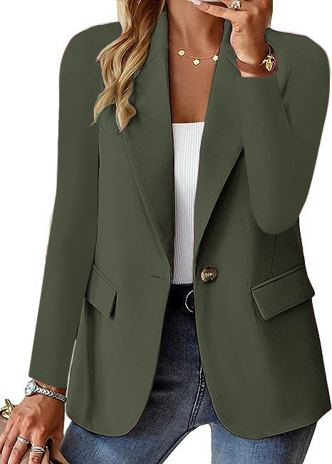Damen moderner Blazer mit tailliertem Schnitt und praktischen Taschen Drune