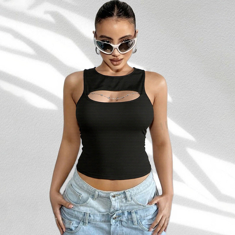 Damen Trendiges Tanktop mit dekorativem Cut-Out und modischen Details Drune