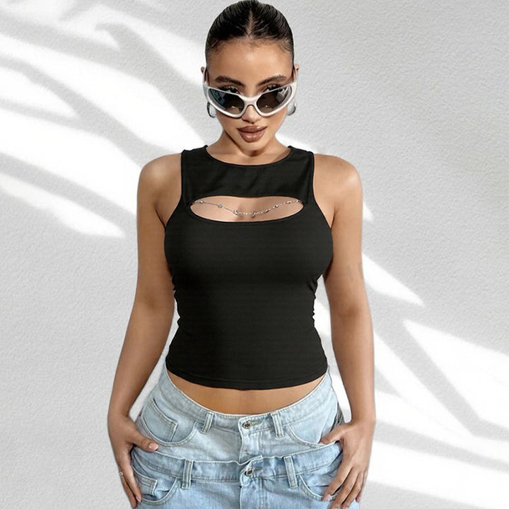 Damen Trendiges Tanktop mit dekorativem Cut-Out und modischen Details Drune
