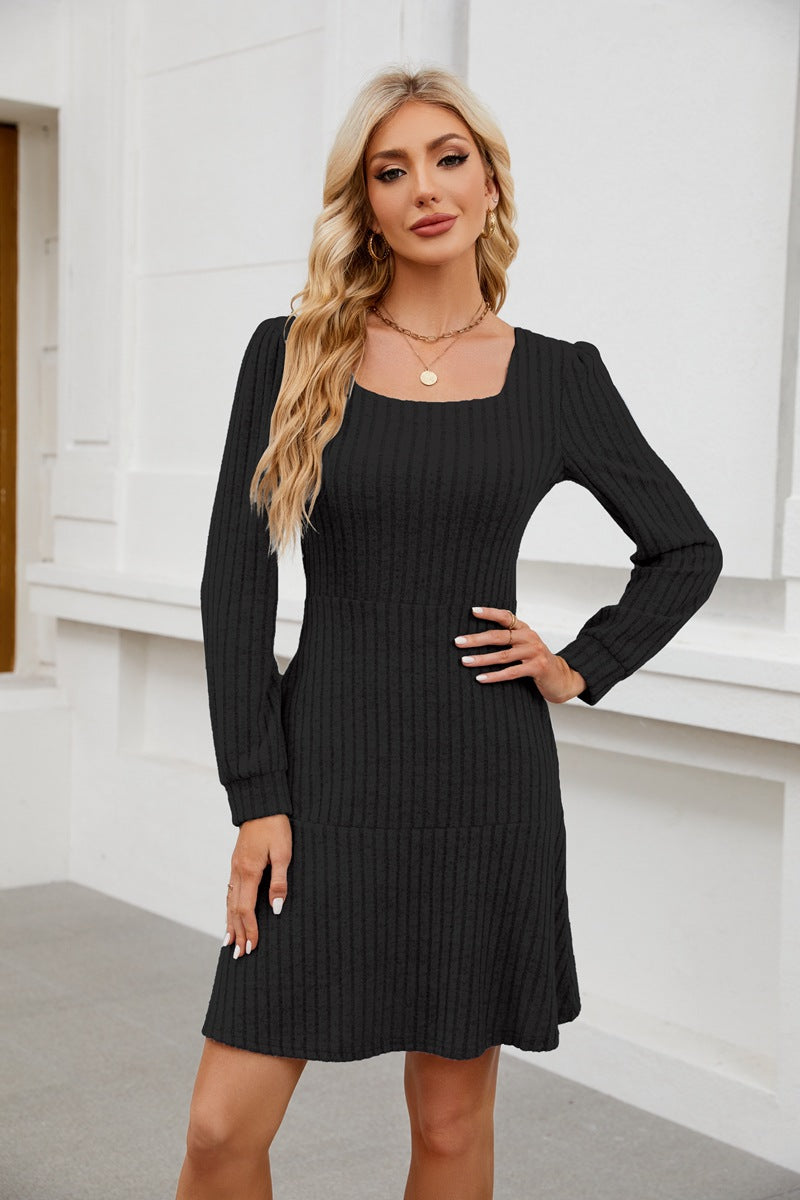 Damen gestricktes Midikleid Drune