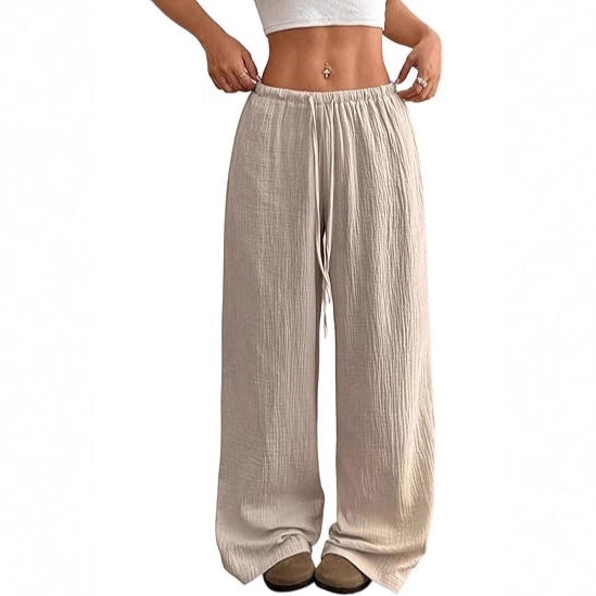 Damen weite, luftige Sommerhose mit Kordelzug Drune