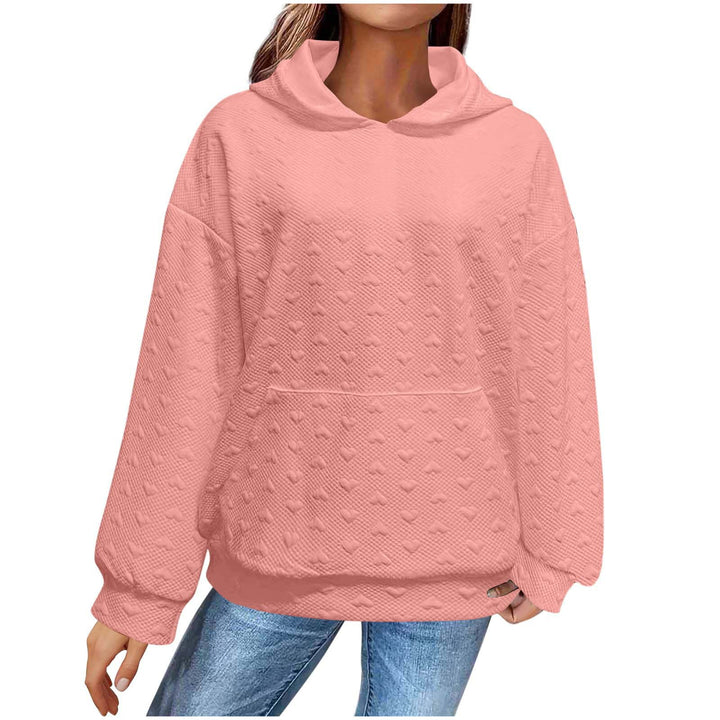 Damen Kuscheliger Oversized Hoodie mit strukturierter Oberfläche Drune