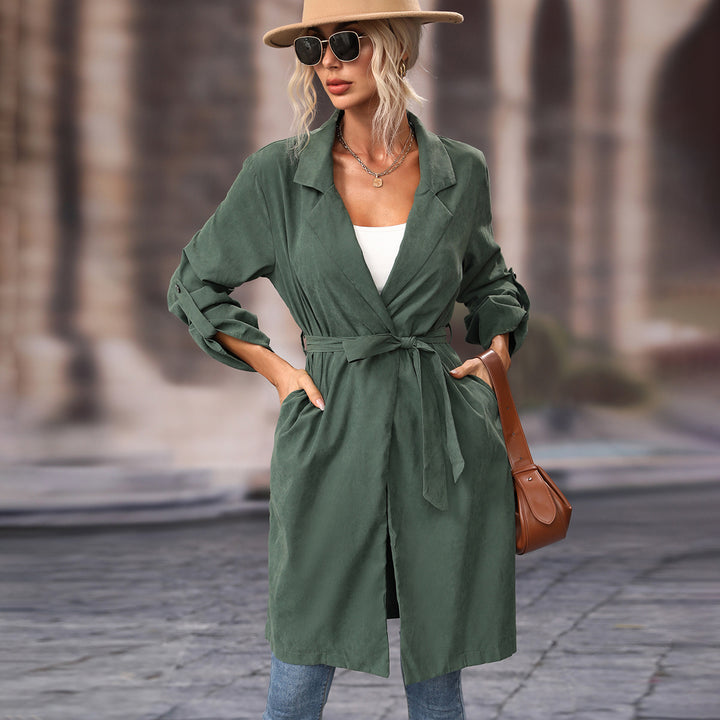 Damen Oversized Trenchcoat mit taillierbarem Gürtel Drune