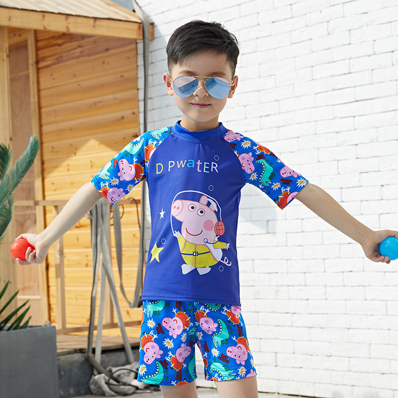 Jungen UV-Schutz Schwimmanzug mit kurzen Ärmeln Drune