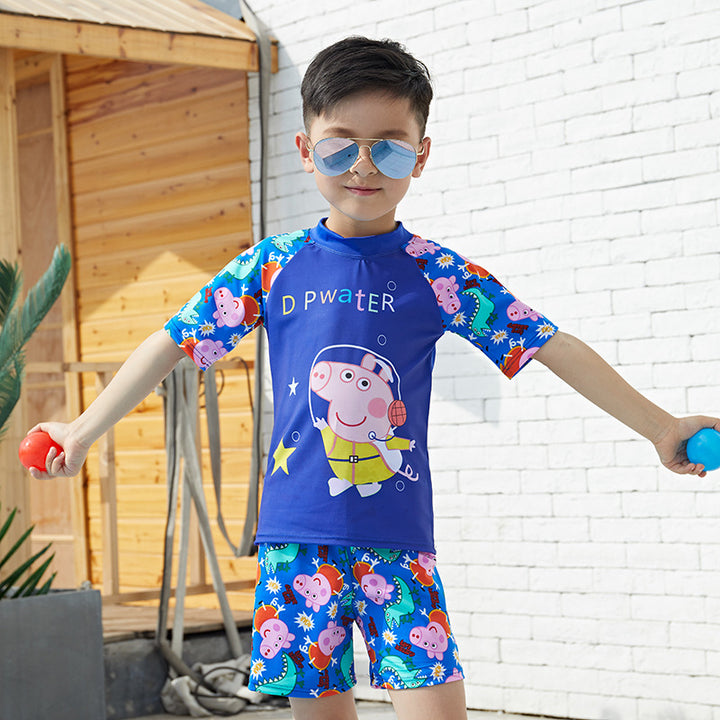 Jungen UV-Schutz Schwimmanzug mit kurzen Ärmeln Drune