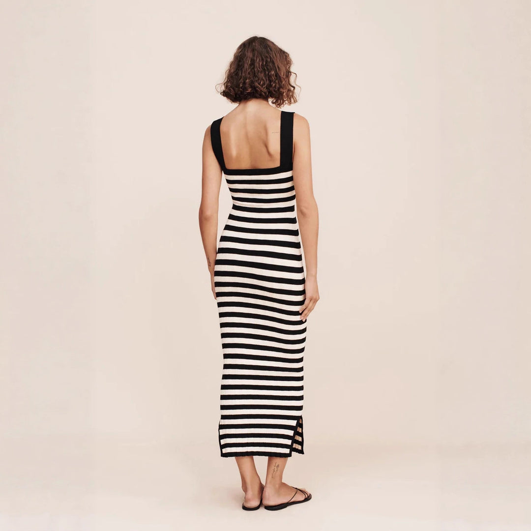 Damen Maxikleid mit gestreiftem Design Drune