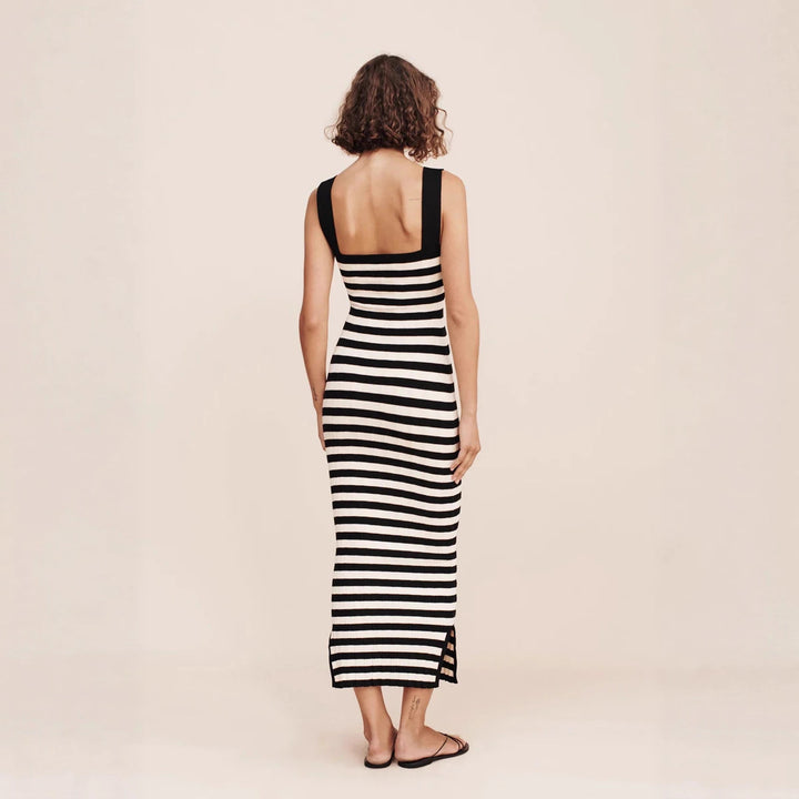 Damen Maxikleid mit gestreiftem Design Drune