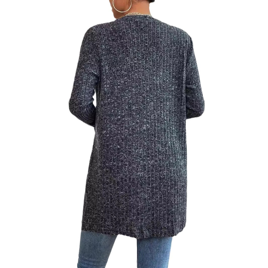 Damen Strickjacke mit feiner Rippstruktur und praktischen Taschen Drune