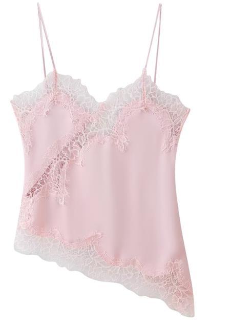 Damen romantisches Spitzen-Spaghetti-Top Drune