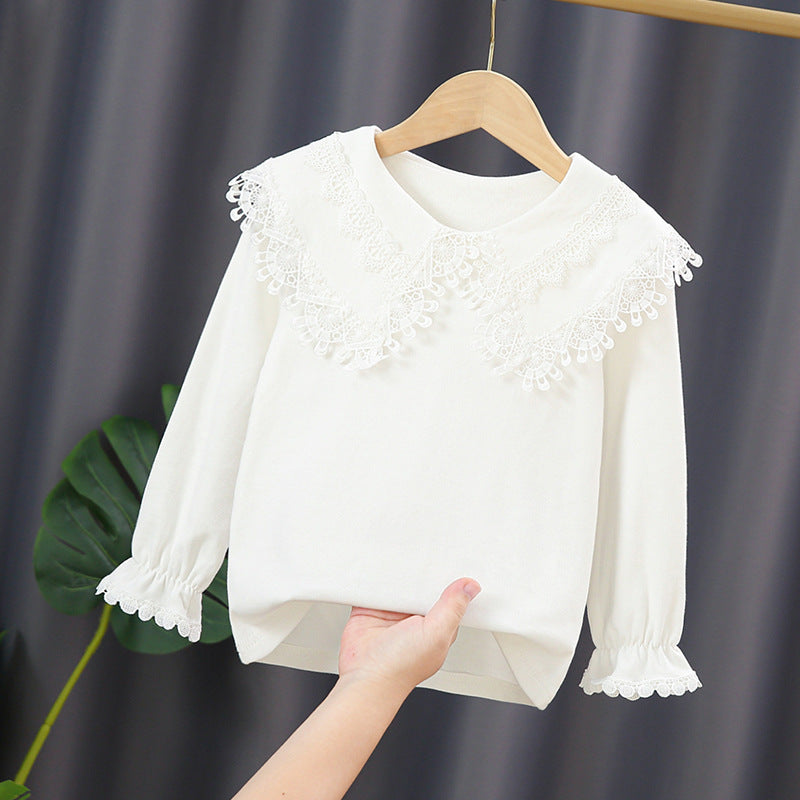 Damen Sweatshirt mit hohem Spitzenkragen Drune