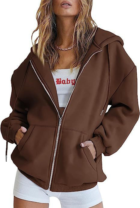 Damen Kapuzenjacke im oversized Schnitt mit praktischen Taschen Drune