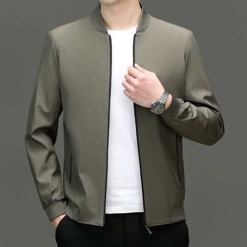 Herren Übergangsjacke aus atmungsaktivem Stoff mit modernem Stehkragen und praktischen Taschen Drune