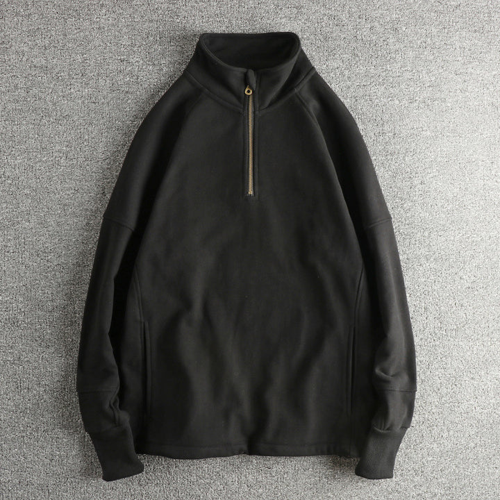 Herren Fleecejacke mit halbem Reißverschluss und seitlichen Eingrifftaschen Drune