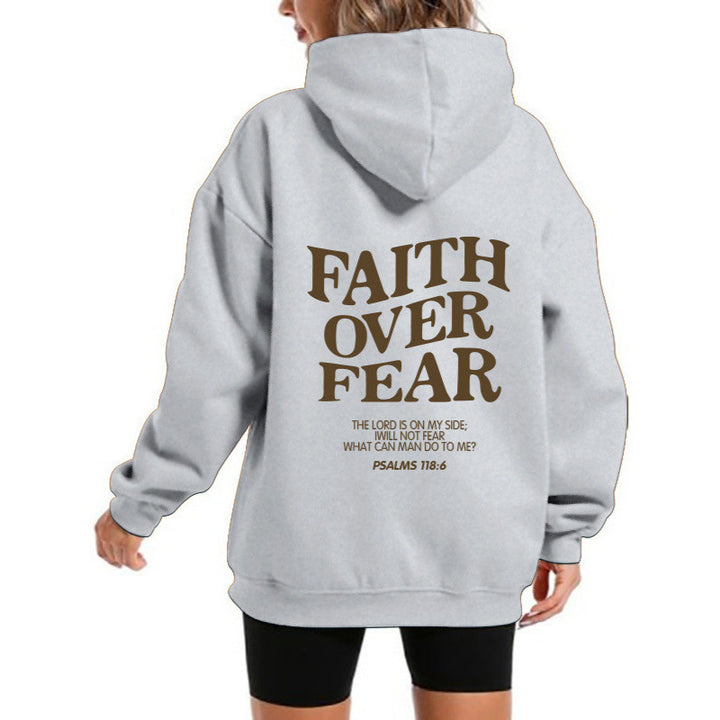 Damen Kapuzensweater mit motivierendem Schriftzug und bequemem Schnitt Drune