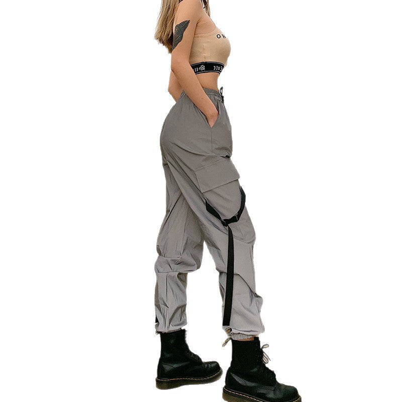 Damen Cargo-Hose mit verstellbarem Bund und Taschen Drune